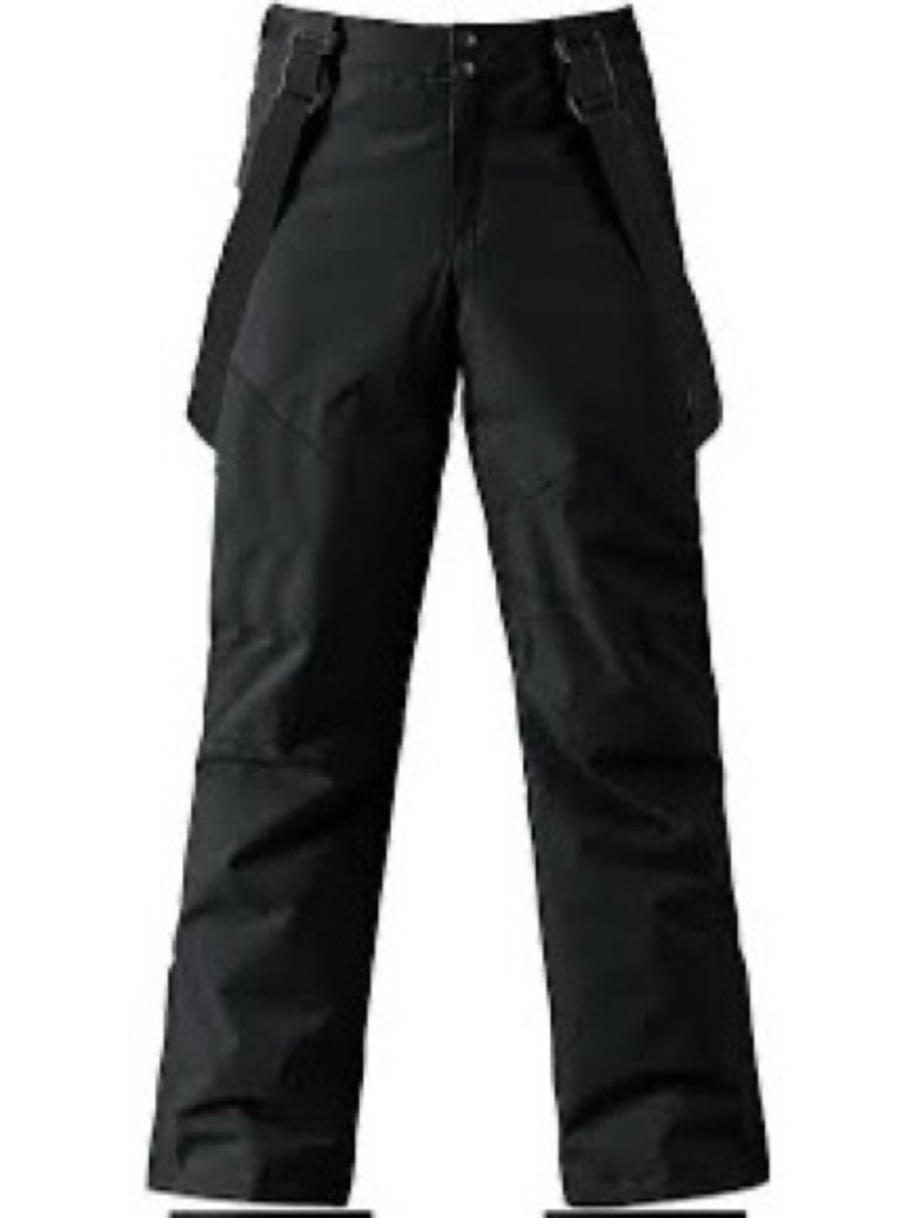 Amazon Men's Black Ski Snow Pants with Suspenders Insulated Winter L